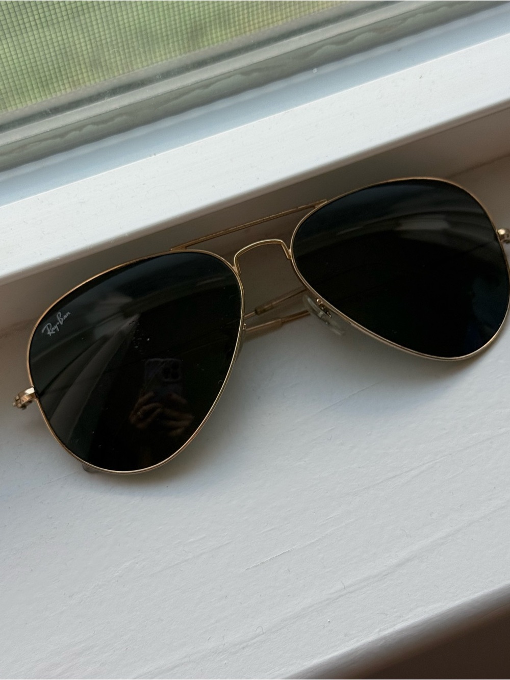 Ray-Ban Aviator Sunglasses - Gold Frame, Black Lenses